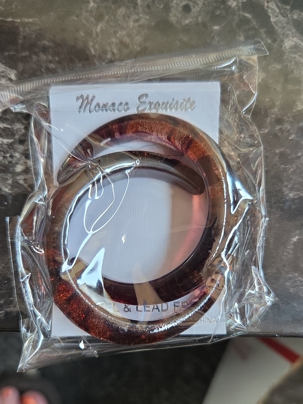 Monroe Exquisite Brown Resin Hoop Earrings